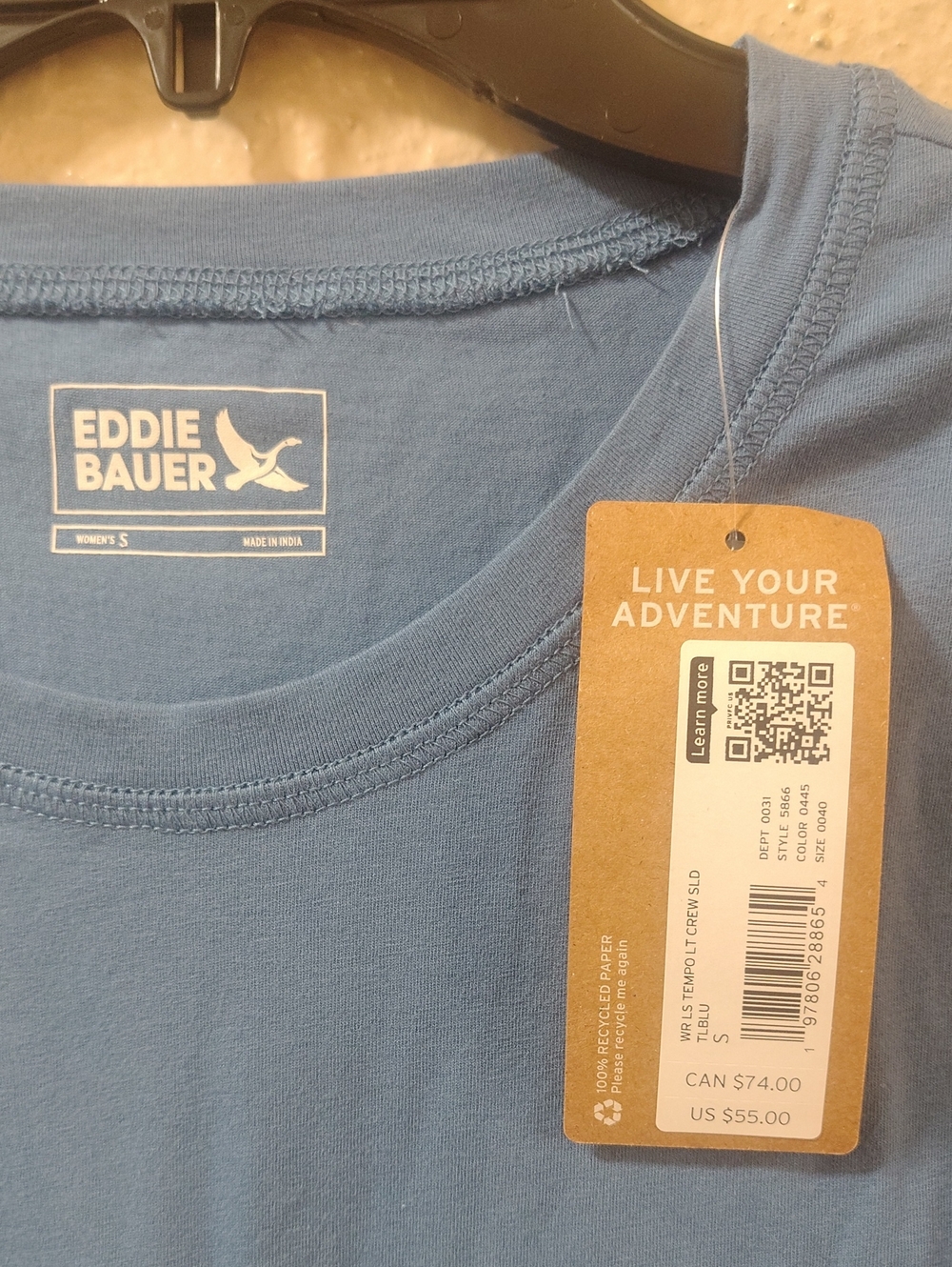 Eddie Bauer Women's Slate Blue Crewneck Tee